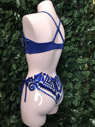 @LittleFire_Studio Handmade Blue Sequin Bra ~ LFSB07
